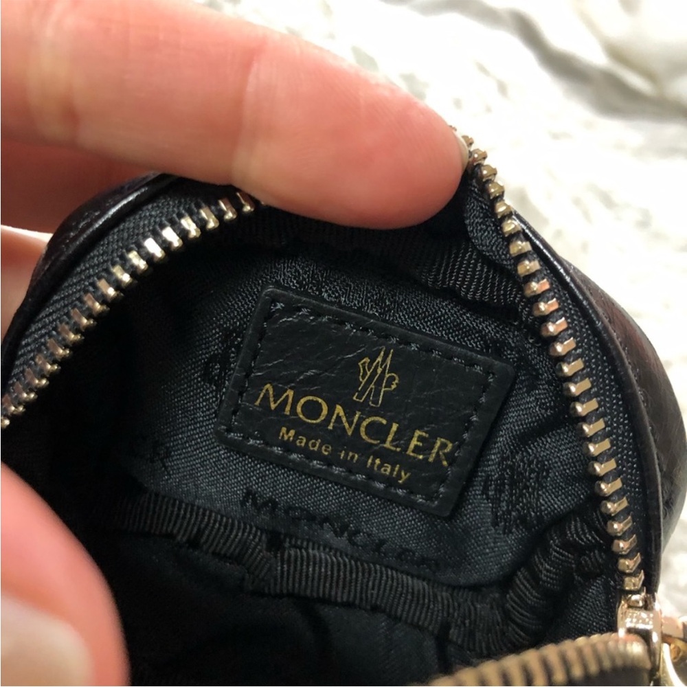 Moncler Black Mini Coin Purse Perfect Stocking Stuffer! - Picture 2 of 10